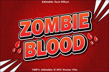 Zombi Kanı Düzenlenebilir Metin Efekti