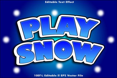 Kar Düzenlenebilir Metin Efektini Oynat