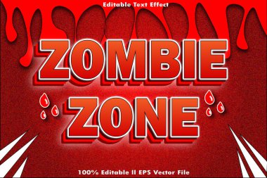 Zombi Bölgesi Düzenlenebilir Metin Efekti