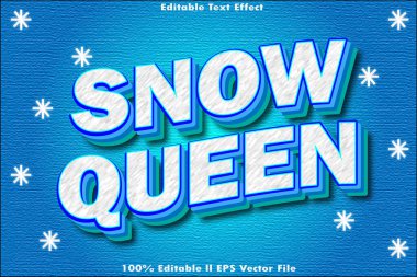 Kar Kraliçesi Düzenlenebilir Metin Efekti