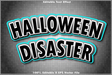 Cadılar Bayramı Afet Düzenlenebilir Metin Efekti