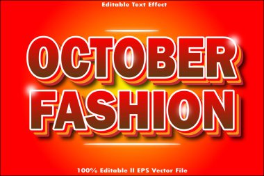 Ekim Moda Düzenlenebilir Metin Efekti