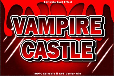 Vampir Kalesi Düzenlenebilir Metin Efekti