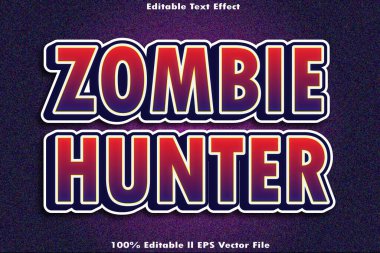 Zombi Avcısı Düzenlenebilir Metin Efekti