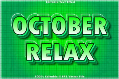 Ekim Gevşemesi Düzenlenebilir Metin Efekti