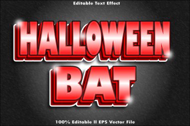 Cadılar Bayramı Yarasa Düzenlenebilir Metin Efekti