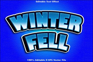 Kış Düşüşü Düzenlenebilir Metin Efekti