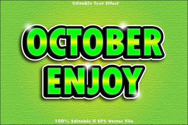 Ekim Eğlencesi Düzenlenebilir Metin Efekti