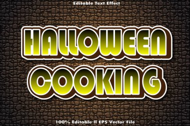 Cadılar Bayramı Pişirme Düzenlenebilir Metin Efekti