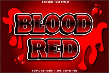 Kan Kırmızı Düzenlenebilir Metin Efekti