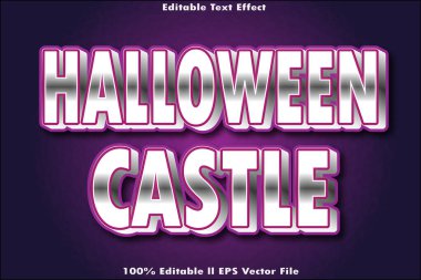 Cadılar Bayramı Şatosu Düzenlenebilir Metin Efekti