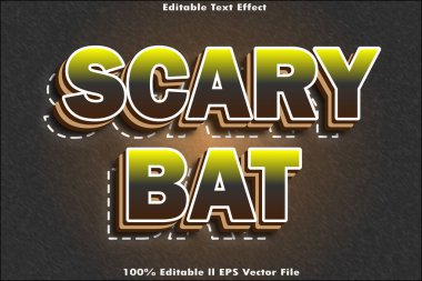 Korkunç Yarasa Düzenlenebilir Metin Efekti