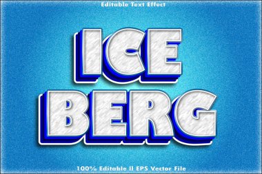Buz Bergi Düzenlenebilir Metin Efekti