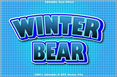 Kış Ayısı Düzenlenebilir Metin Efekti