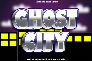 Hayalet Şehir Düzenlenebilir Metin Efekti