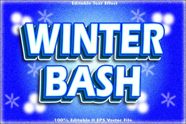 Kış Bash Düzenlenebilir Metin Efekti