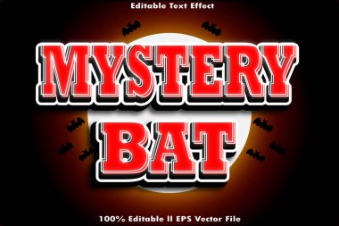 Gizemli Yarasa Düzenlenebilir Metin Efekti