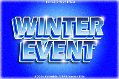 Kış Olayları Düzenlenebilir Metin Efekti