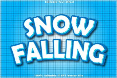Kar Düşen Düzenlenebilir Metin Efekti