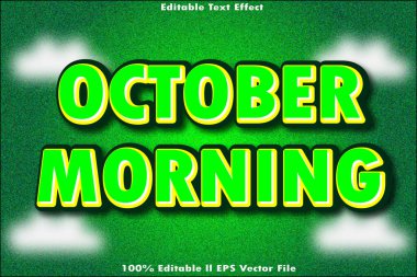 Ekim Sabahı Düzenlenebilir Metin Efekti