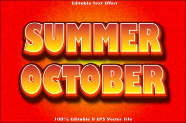 Yaz Ekim Düzenlenebilir Metin Efekti