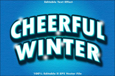 Neşeli Kış Düzenlenebilir Metin Efekti