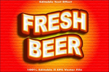 Taze Bira Düzenlenebilir Metin Efekti