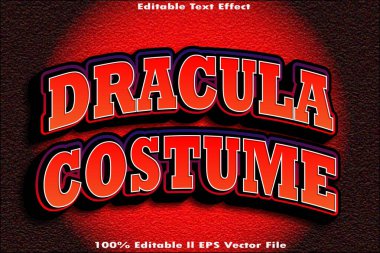 Drakula Kostüm Düzenlenebilir Metin Efekti