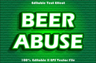 Bira Kullanımı Düzenlenebilir Metin Efekti