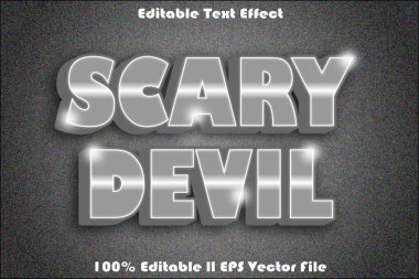 Korkunç Şeytan Düzenlenebilir Metin Efekti