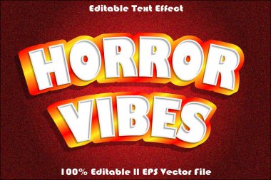 Korku Titreşimleri Düzenlenebilir Metin Efekti