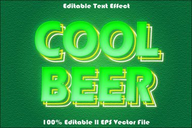 Cool Beer Düzenlenebilir Metin Efekti
