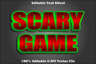 Korkutucu Oyun Düzenlenebilir Metin Efekti