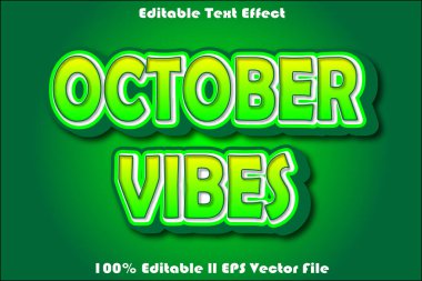 Ekim Vibes Düzenlenebilir Metin Efekti