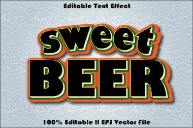 Tatlı Bira Düzenlenebilir Metin Efekti
