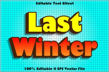 Son Kış Düzenlenebilir Metin Efekti