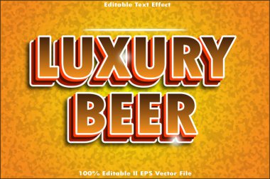 Lüks Bira Düzenlenebilir Metin Efekti