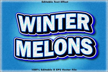 Kış Kavunları Düzenlenebilir Metin Efekti