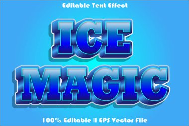 Buz Sihri Düzenlenebilir Metin Efekti