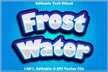 Buz Suyu Düzenlenebilir Metin Efekti