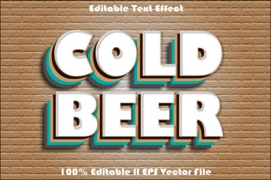 Soğuk Bira Düzenlenebilir Metin Efekti