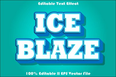 Ice Blaze Düzenlenebilir Metin Efekti