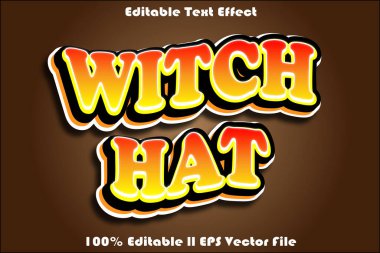 Cadı Şapkası Düzenlenebilir Metin Efekti