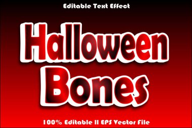 Cadılar Bayramı Kemikleri Düzenlenebilir Metin Efekti