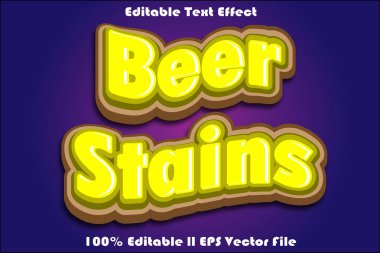 Bira Lekeleri Düzenlenebilir Metin Efekti