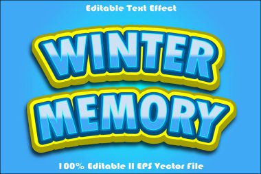 Kış Belleği Düzenlenebilir Metin Efekti