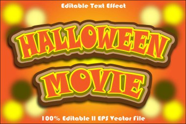 Cadılar Bayramı Filmi Düzenlenebilir Metin Efekti