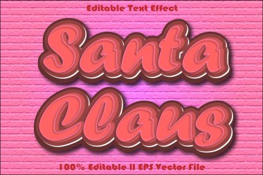 Noel Baba Düzenlenebilir Metin Efekti