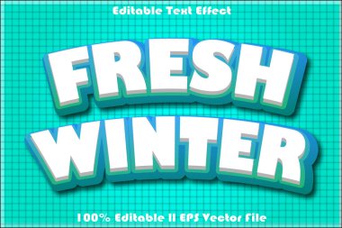 Taze Kış Düzenlenebilir Metin Efekti