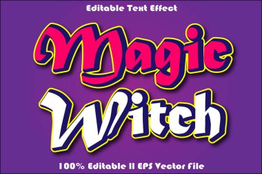 Sihirli Cadı Düzenlenebilir Metin Efekti